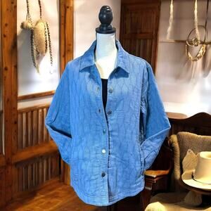 NWT Jach’s Girlfriend Quilted Chore Jacket Womens Blue Outdoor Shacket Size M